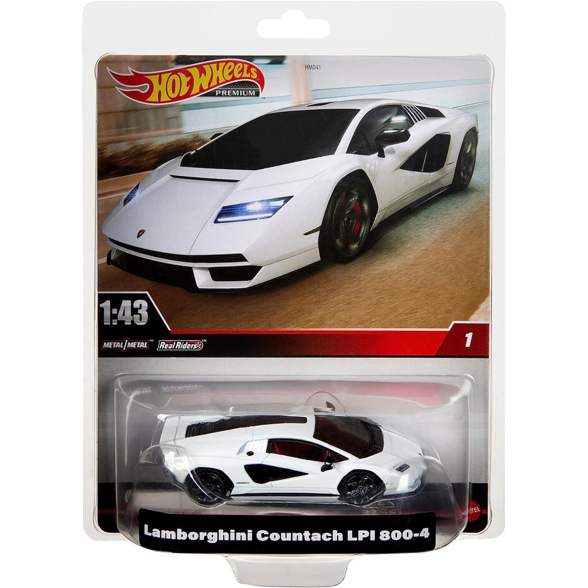 Hot Wheels Premium 1:43 Lestvica Lamborghini Countach LPI 800-4