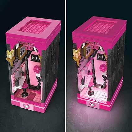 Mega Monster High Action Figure Building Set Draculaura's Boo-k Crypt