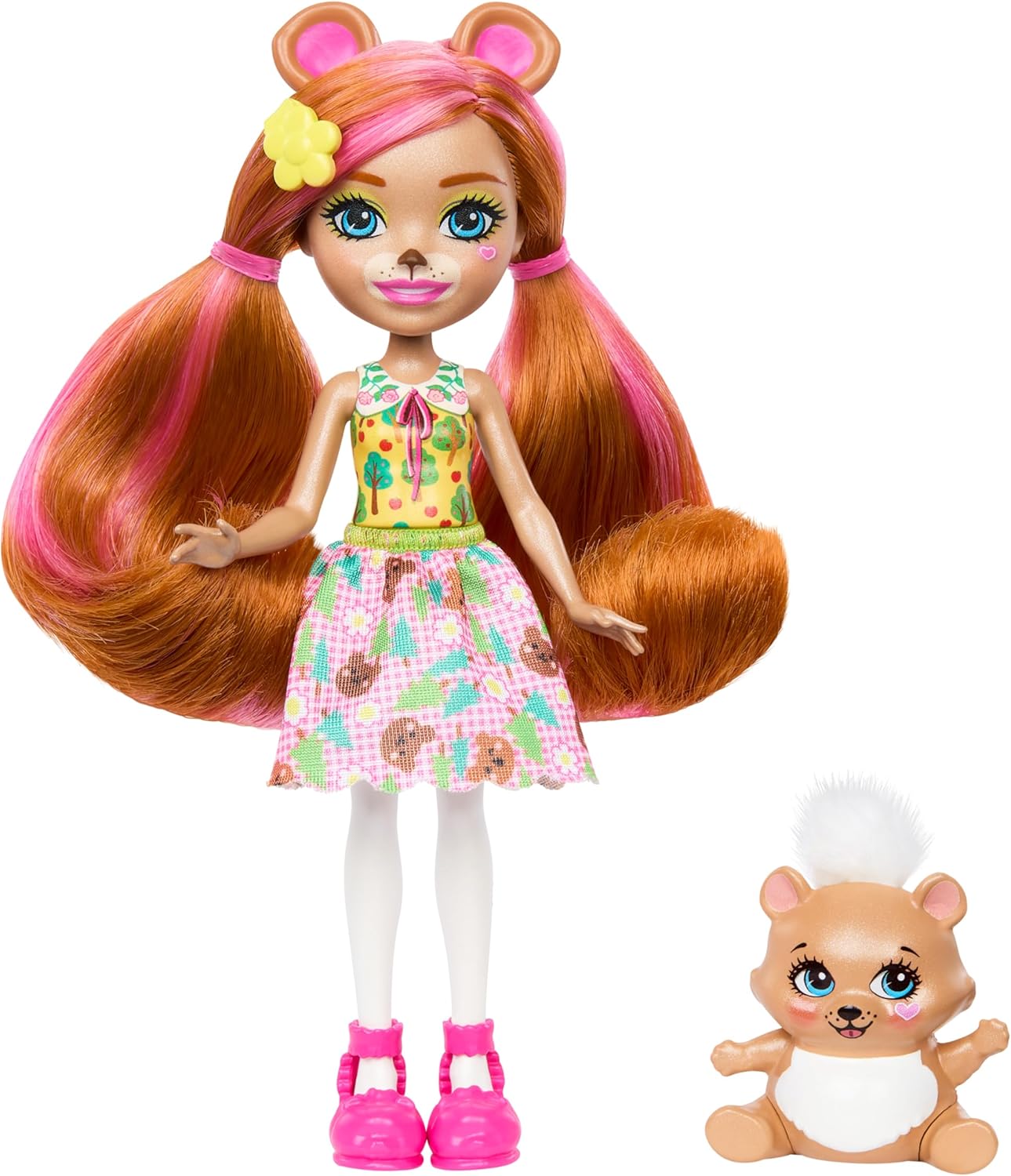 Mini lutka Mattel Enchantimals - Biloxi Bear & Trail (HTP81)