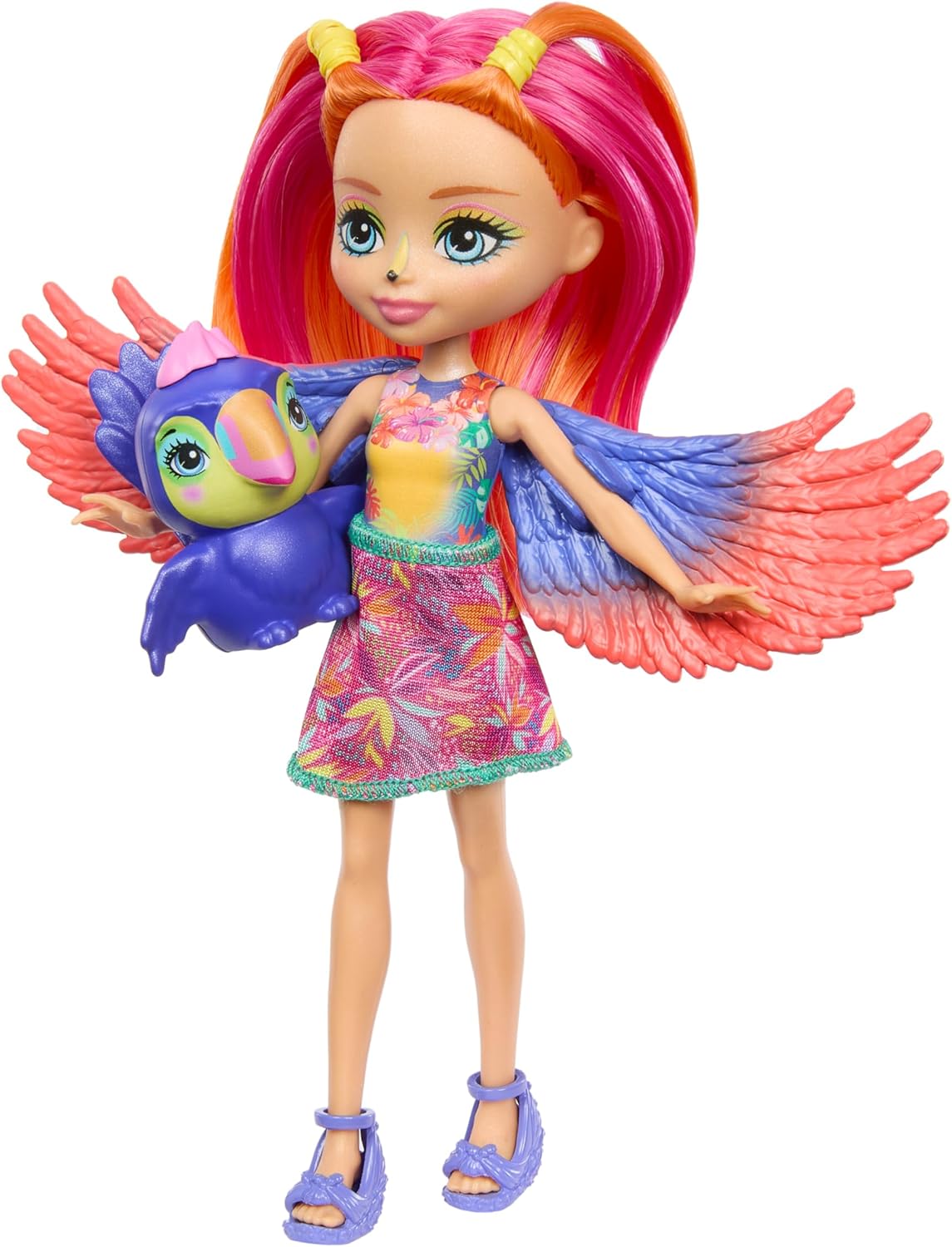 Mattel Enchantimals Sunny Beach - Trippi Toucan and Pet Pavilion Doll (HRX83)