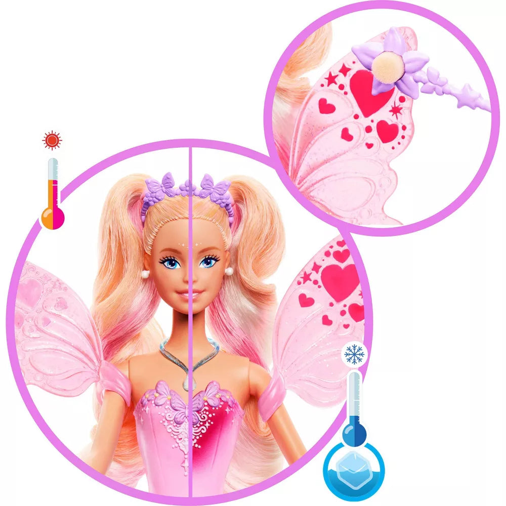 Barbie Fantasy Fairy - lutka s krili in obleko, ki spreminjata barvo
