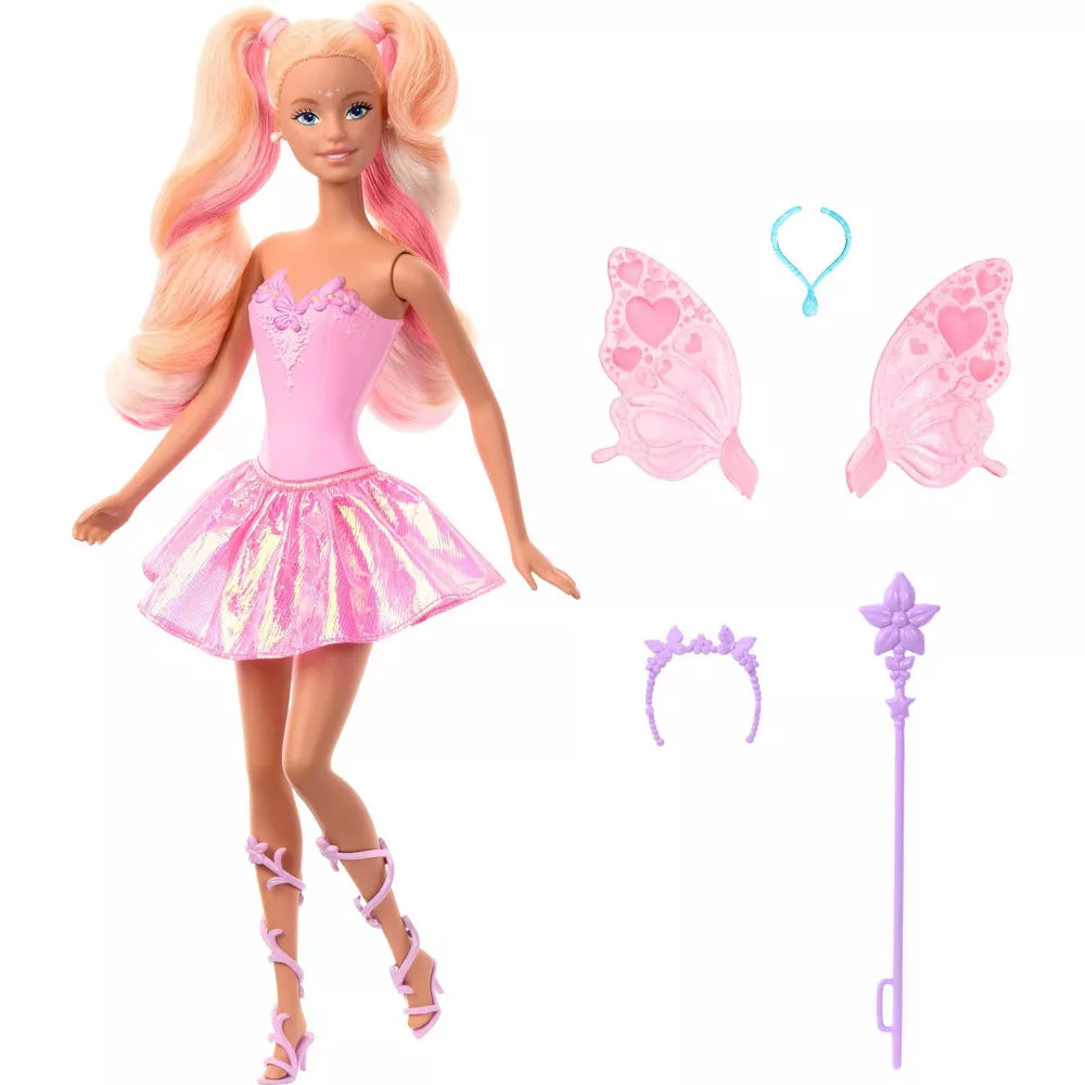 Barbie Fantasy Fairy lutka s krilima i odjećom koja mijenja boju