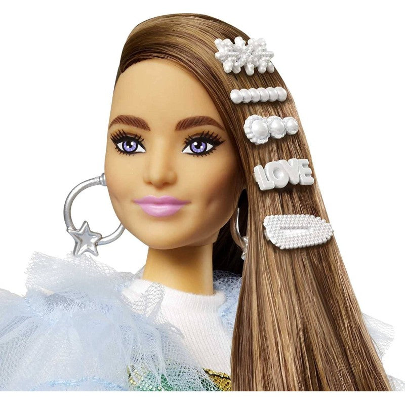 Mattel Barbie Extra - Lutka sivke barve (GYJ78)