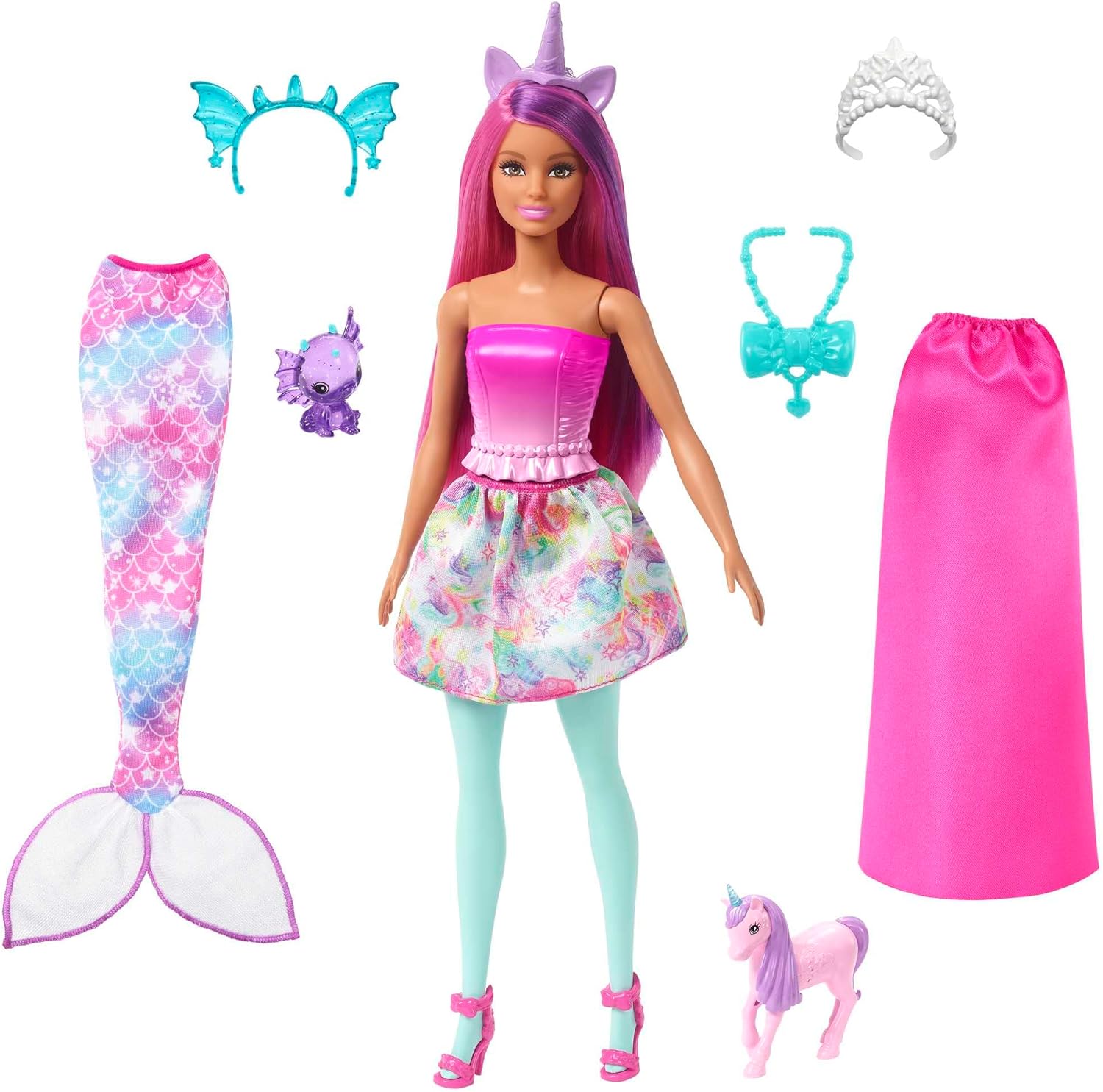 Mattel Barbie: Lutka za presvlačenje s repom sirene i suknjom (HLC28)