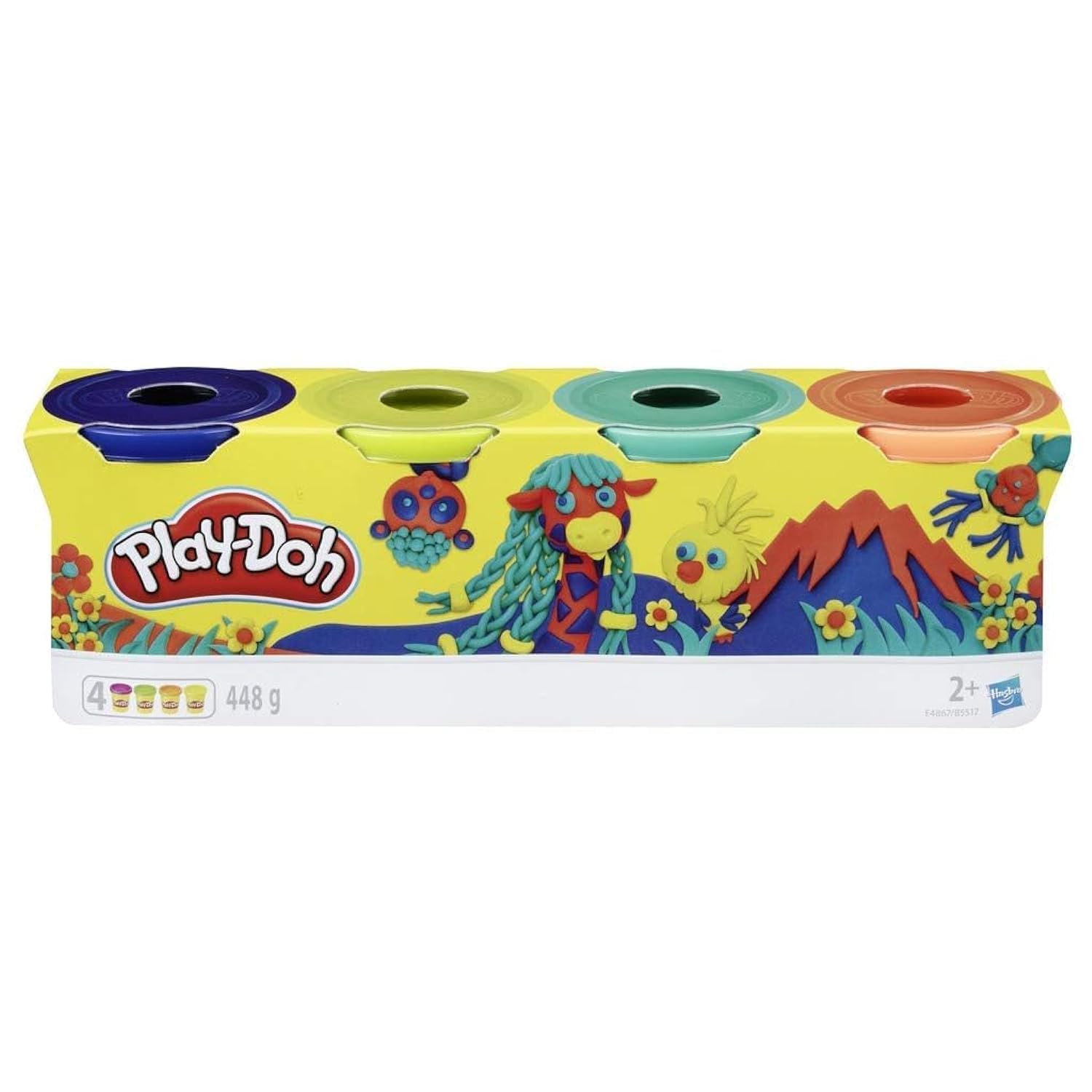 Hasbro Play-Doh limenke divlje boje (pakiranje od 4) (E4867)