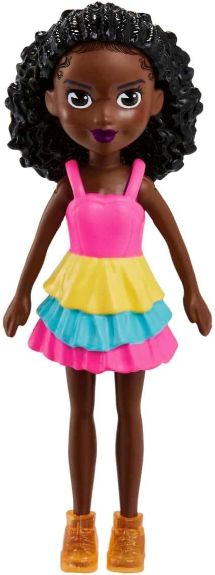 Mattel Polly Pocket - ljetna modna lutka crna (HKV84)