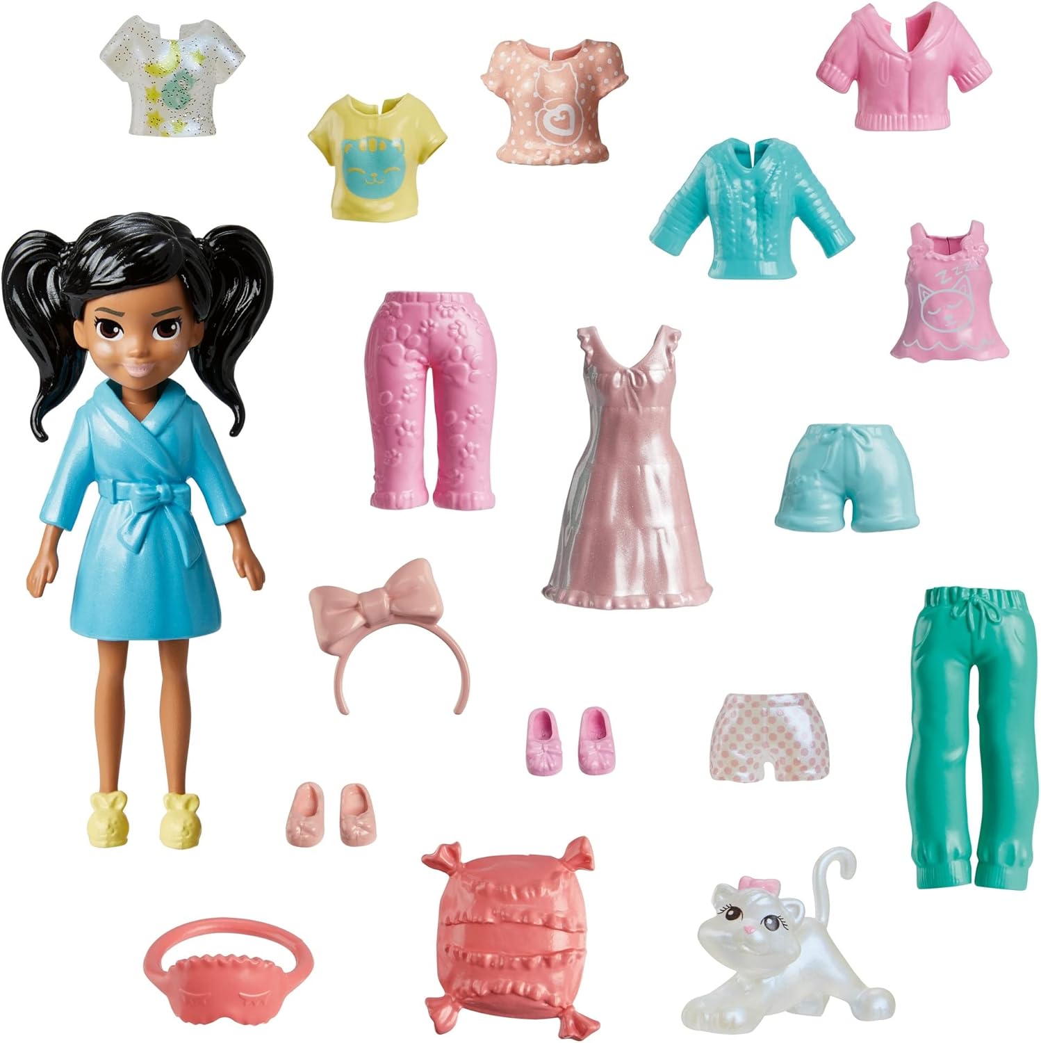 Mattel Polly Pocket - Lutka za opuštanje kod kuće s kućnim ljubimcem (HKV92)