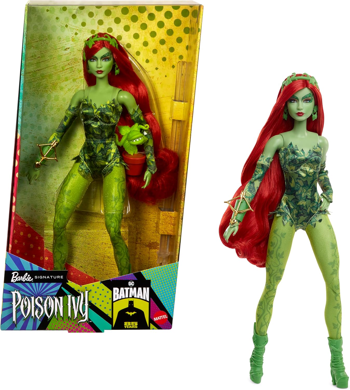Mattel Barbie Signature DC: Batman 85 godina - lutka Otrovna Ivy (HRM51)