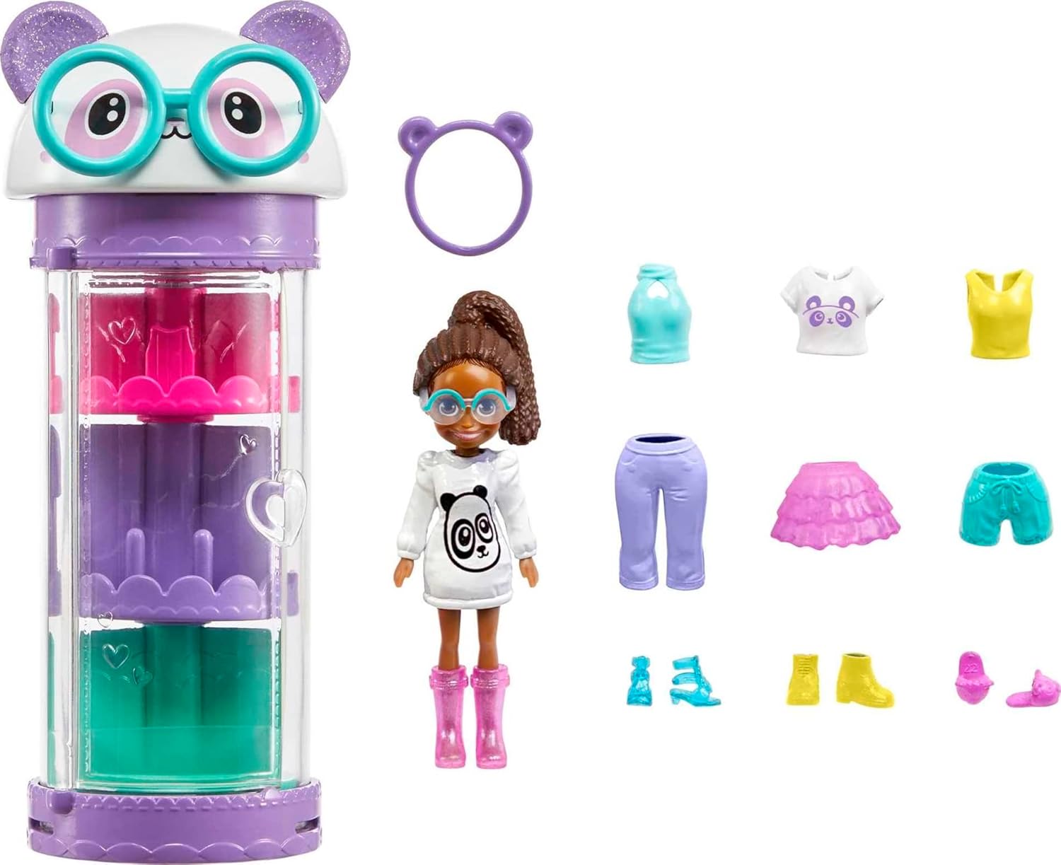 Mattel Polly Pocket - modni ormarić s temom pande (HKW05)
