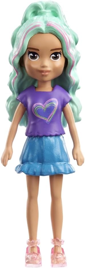 Mattel Polly Pocket Impulse - lutka s ljubičastom košuljom i plavom suknjom (HKV81)