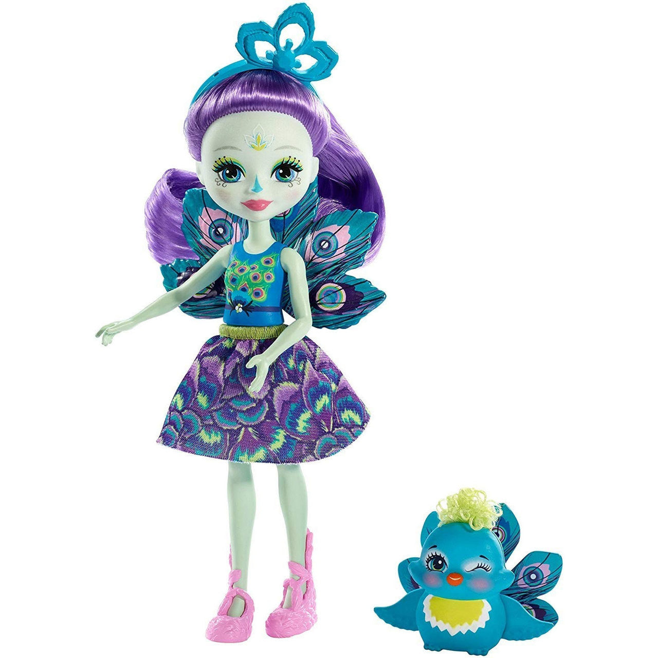 Mini lutka Mattel Enchantimals - uzorak pauna i preklop (FXM74)