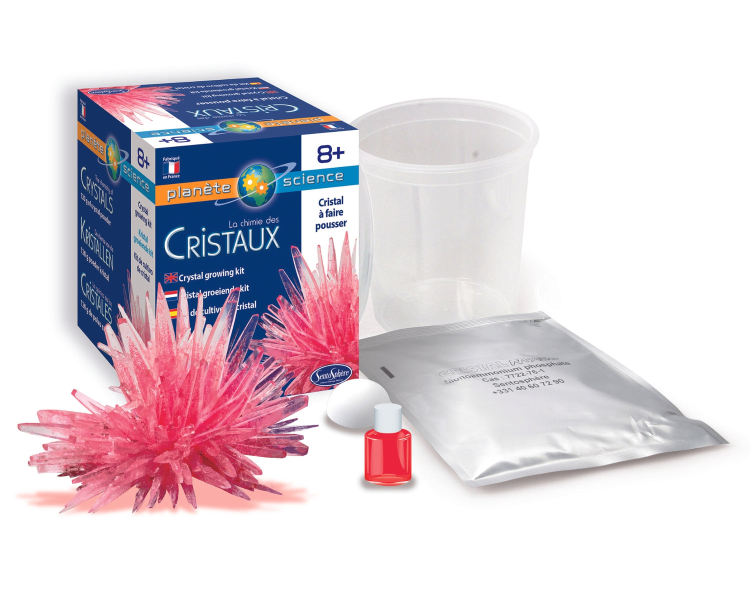 Mini set za uzgoj vlastitih kristala - Crveni kristal