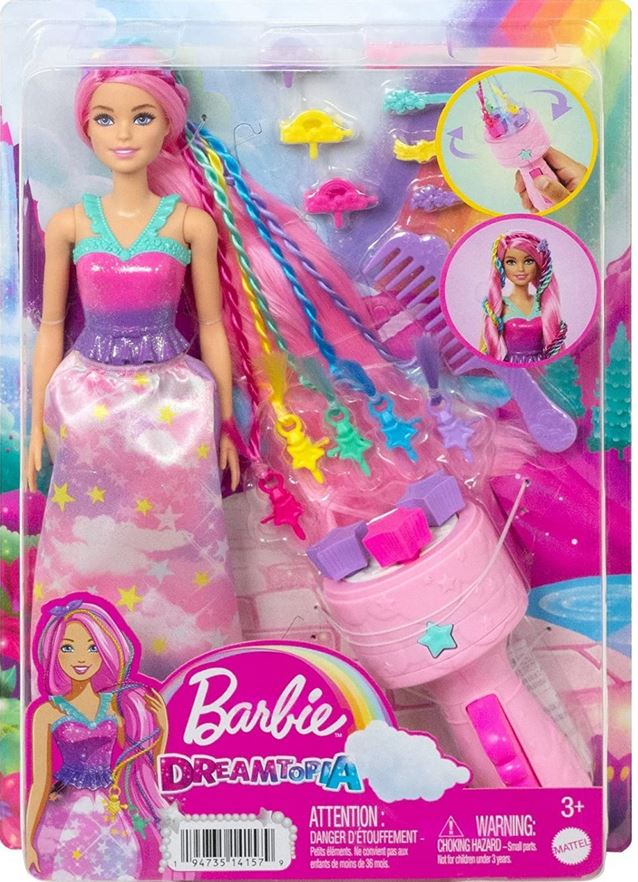 Mattel Barbie - Fantazijski lasje z vrvmi in vrtenjem mavričnih podaljškov (HNJ06)