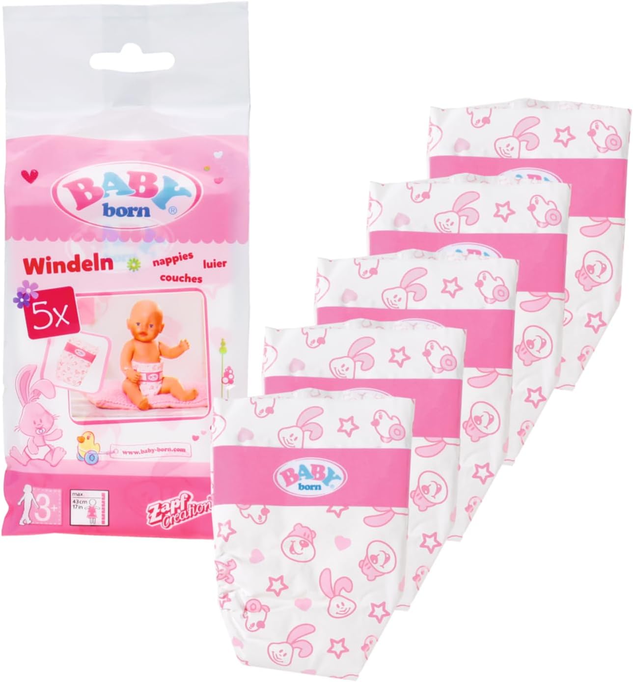 Zapf Creation: Baby Born - Pelene (5 komada) (826508-116718)