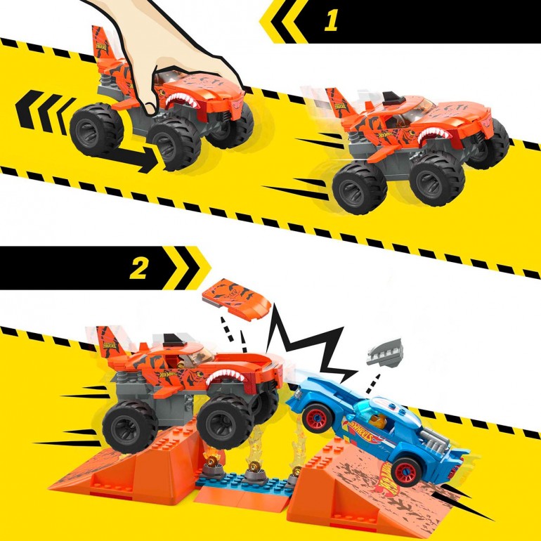 Hot Wheels Smash 'N Crash Tiger Shark Chomp Course