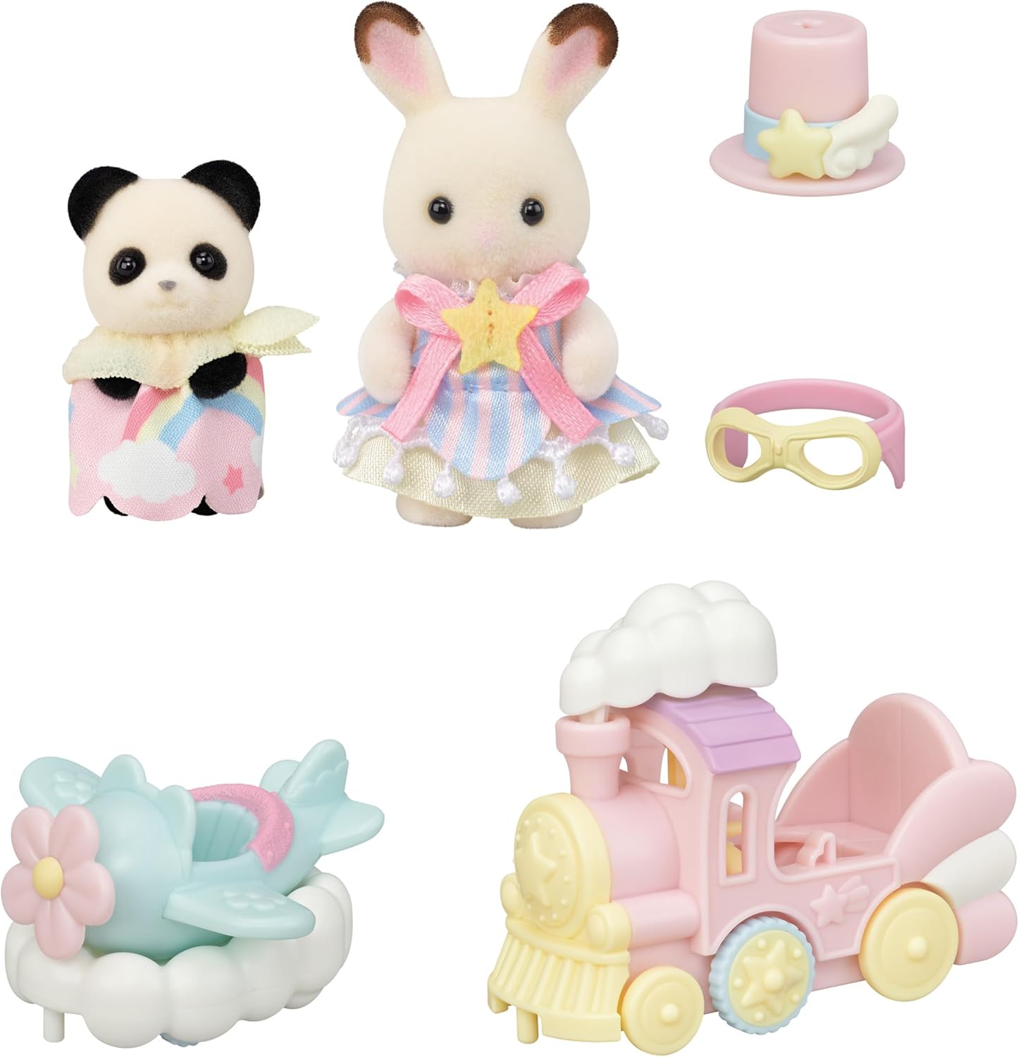 Sylvanian Families – Igrački set za zabavni park – Avion i vlak