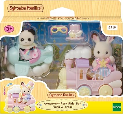 Sylvanian Families – Igrački set za zabavni park – Avion i vlak