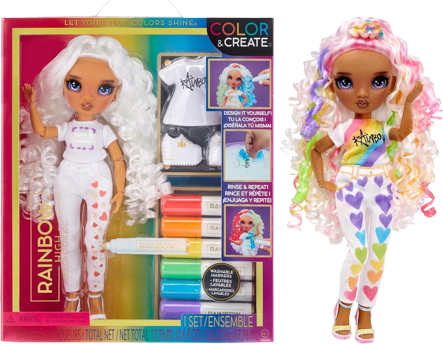 MGA Rainbow High: Oboji i stvori DIY modnu lutku (594147EUC)