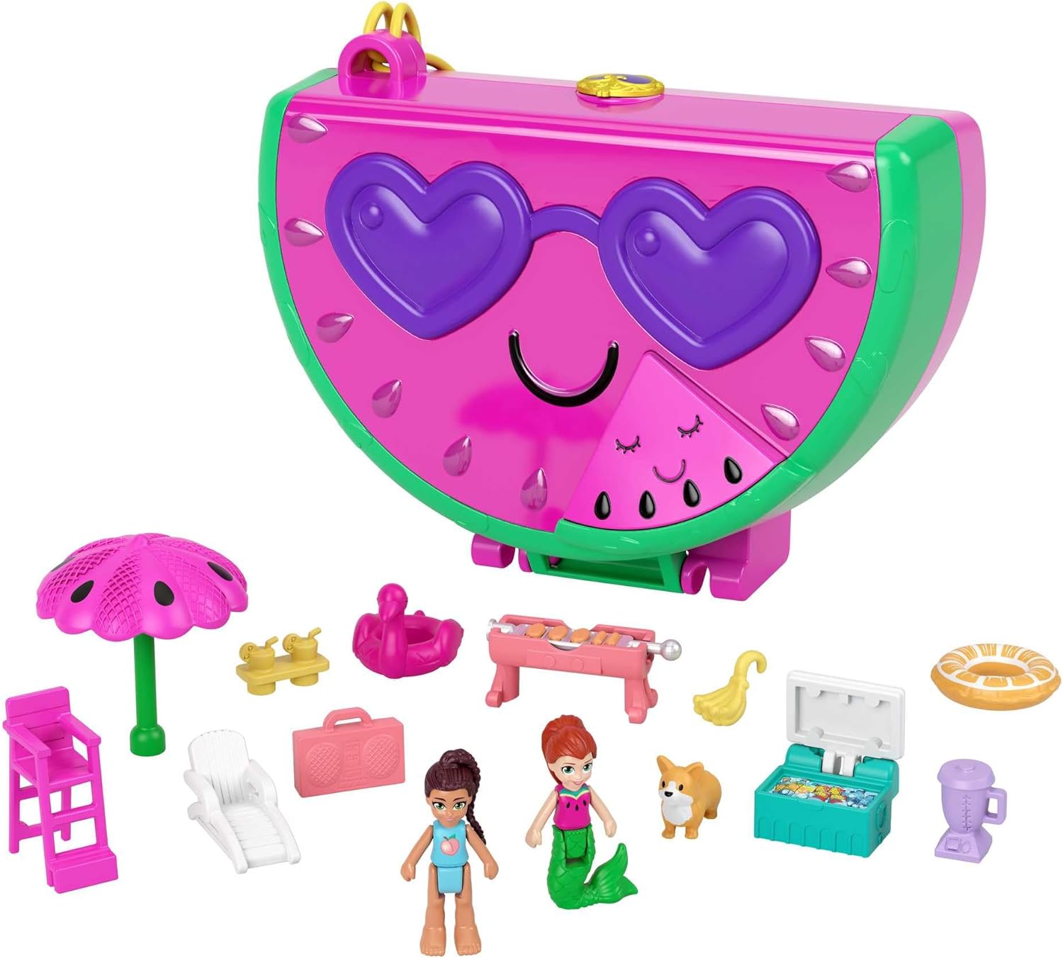 Mattel Polly Pocket - Kompaktni set za zabavu u bazenu s lubenicom (HCG19) 